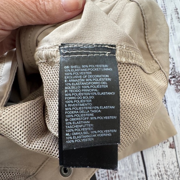 North Face Women’s Paramount Convertible Pants Sz 00 Beige Khaki Zip Off Roll Up - Picture 4 of 7